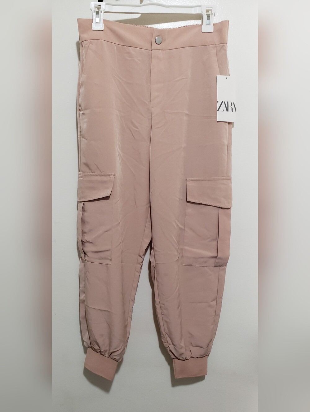 ZARA Blush Cargo Jogger Pants